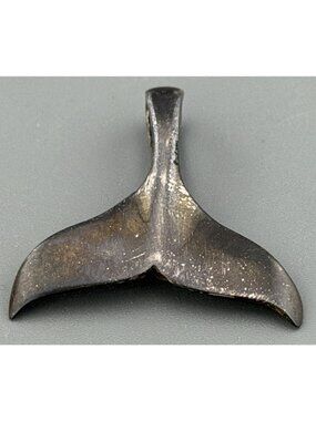 Vintage Whale Tail Pendant Sterling Silver Thailand Ocean Sea Life 7/8"